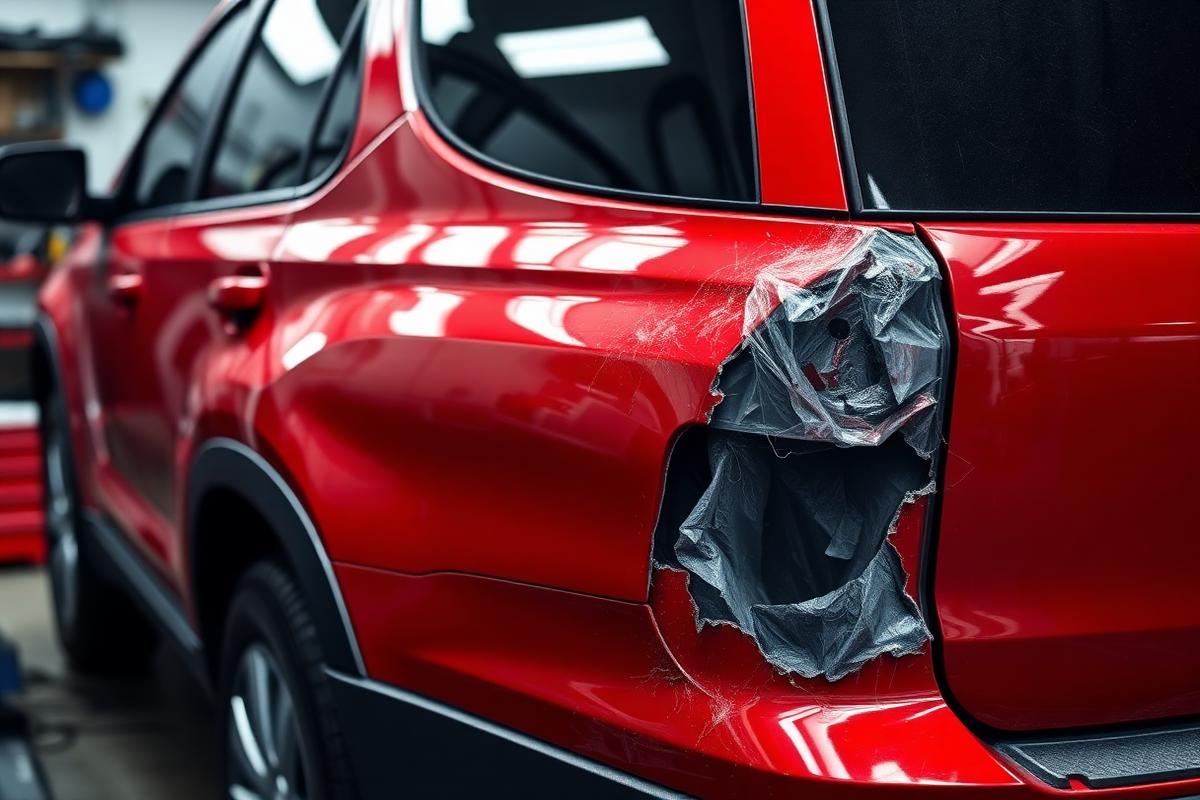 Collision repair comparison — before
